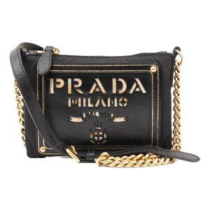 Prada Tessuto Oro Nylon Cutout Crossbody, Rare